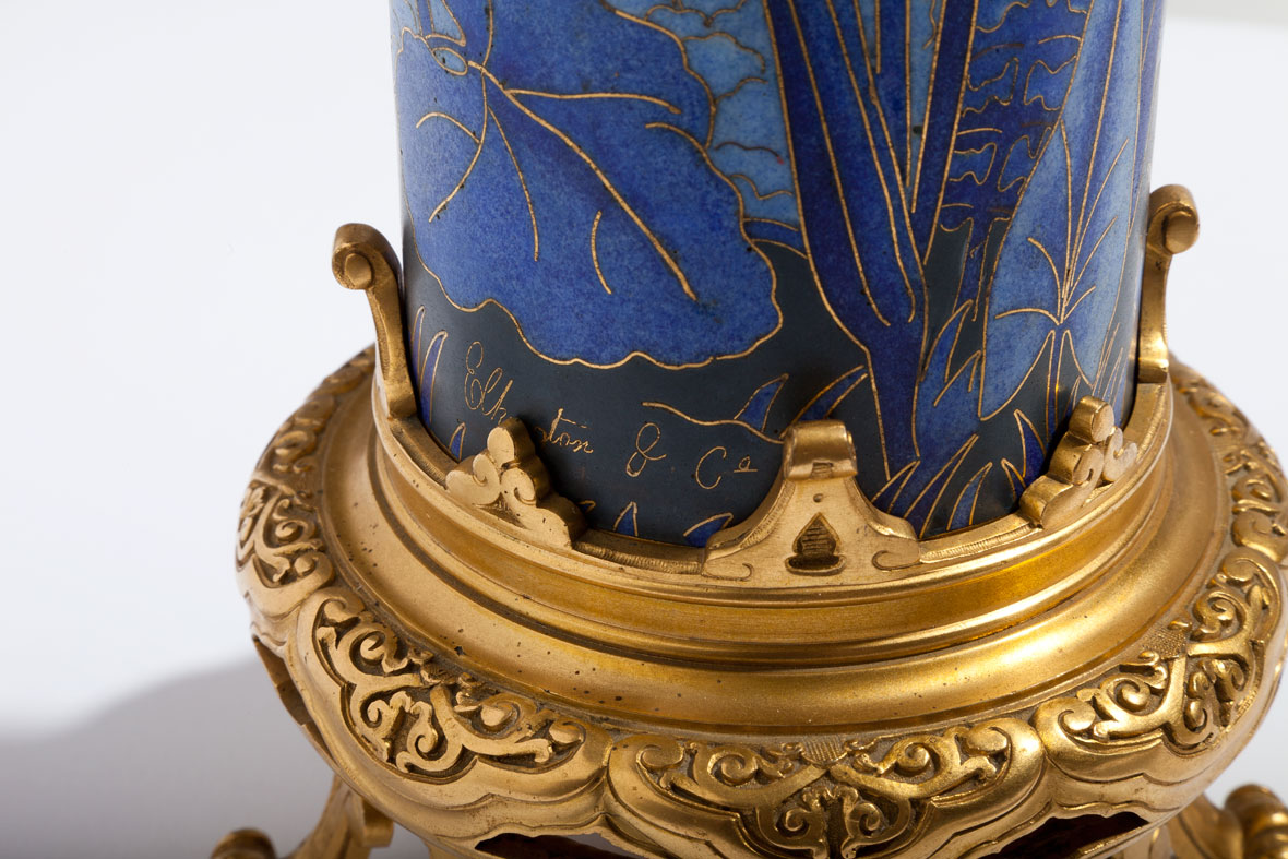 Pair of Elkington Cloisonne Vases